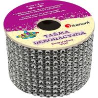 Opakowanie Taśma z kryształkami 50mm x 2m srebrna