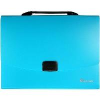 Opakowanie Teczka A4 z rączką 12 przegródek fluo niebieska