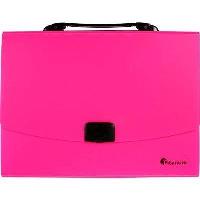 Opakowanie Teczka A4 z rączką 12 przegródek fluo różowa