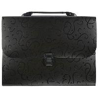 Opakowanie Teczka A4 z rączką 12 przegródek wzory czarna