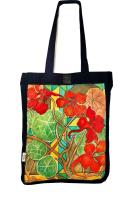 Opakowanie Torba na zakupy z zamkiem - Nasturcje granatowe