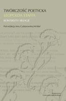 Okładka książki Twórczość poetycka Leopolda Staffa