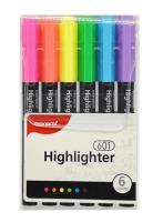 Opakowanie Zakreślacz 601 komplet 6szt MONAMI