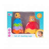 Zestaw kubeczków do układania. Wydawca: BamBam. SmakLiter.pl Opakowanie Zestaw kubeczków do układania