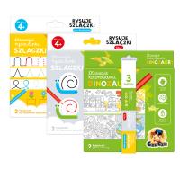 Zestaw rysowanek Dinozaury. Autor: Opracowanie zbiorowe. SmakLiter.pl Okładka książki Zestaw rysowanek Dinozaury