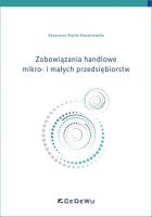Okładka książki Zobowiązania handlowe mikro- i małych przedsiębiorstw