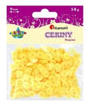 Opakowanie Cekiny 9mm okrągłe pastelowe żółte