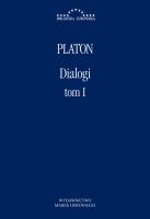 Dialogi T.1. Autor: Platon. SmakLiter.pl Okładka książki Dialogi T.1