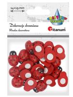 Opakowanie Drewniane biedronki samoprzylep. 3D 14x19mm 24szt