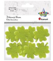 Opakowanie Filcowe koniczyny czterolistne jasnozielone 8szt