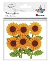 Opakowanie Filcowe słoneczniki 3D żółte 6szt