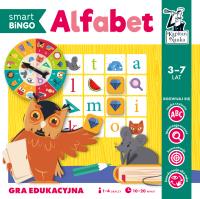 Gra edukacyjna Alfabet Smart Bingo Kapitan Nauka. Autor: Izabela Gołaszewska. SmakLiter.pl Okładka książki Gra edukacyjna Alfabet Smart Bingo Kapitan Nauka