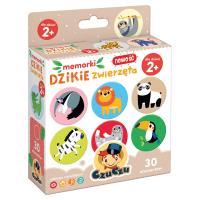 Gra Memorki Dzikie zwierzęta 2+. Autor: Opracowanie zbiorowe. SmakLiter.pl Okładka książki Gra Memorki Dzikie zwierzęta 2+