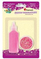 Opakowanie Klej z brokatem neonowy różowy w słoiczku