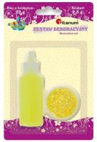 Opakowanie Klej z brokatem neonowy żółty w słoiczku