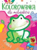 Kolorowanka dla maluszków z żabką. Autor: Ilona Brydak (ilustr.). SmakLiter.pl Okładka książki Kolorowanka dla maluszków z żabką