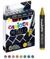 Opakowanie  Kredki świecowe metaliczne 8 kolorów CARIOCA