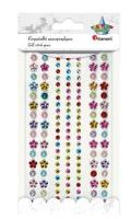 Opakowanie Kryształki samoprzylepne kwiatki, perełki mix