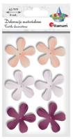 Opakowanie Kwiaty materiałowe pianka 3D 45 mm mix 6szt