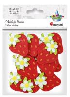 Opakowanie Naklejki filcowe 3D truskawki 38x48mm 12szt