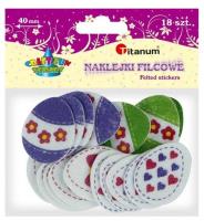 Opakowanie Naklejki filcowe Pisanki 34x40mm mix 18szt