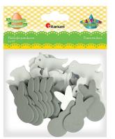 Opakowanie Naklejki piankowe Króliki szare, białe mix