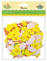 Opakowanie Naklejki piankowe kurczaczki żółto-róż. mix 100szt