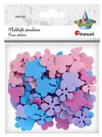 Opakowanie Naklejki piankowe kwiaty, motyle, serca mix 100szt