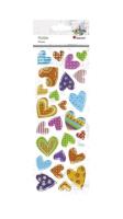 Opakowanie Naklejki wypukłe serca 25szt