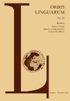 Orbis Linguarum, vol. 54. Autor: Opracowanie zbiorowe. SmakLiter.pl Okładka książki Orbis Linguarum, vol. 54