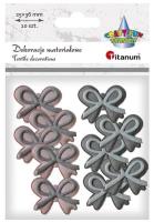 Opakowanie Ozdoba materiałowa kokardki 35x27mm mix 10szt