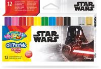 Pastele olejne Colorino Kids trójkątne 12 kolorów Star Wars. Wydawca: Patio. SmakLiter.pl Opakowanie Pastele olejne Colorino Kids trójkątne 12 kolorów Star Wars