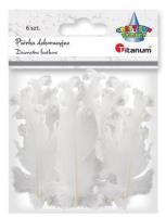 Opakowanie Piórka curly białe 6szt