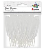 Opakowanie Piórka lotki 10-15cm białe 50szt