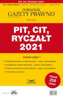 Okładka książki PIT CIT Ryczałt 2021