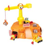 Opakowanie Plac budowy Motortown z 2 poziomami, 1 dźwigiem, skarpą+ miękki pojazd konstrukcyjny