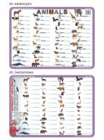 Podkładka edu. 04 - Animals - język angielski. Wydawca: Visual System. SmakLiter.pl Opakowanie Podkładka edu. 04 - Animals - język angielski