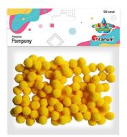 Opakowanie Pompony poliestrowe 10mm żółte 120szt