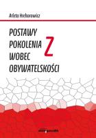 Okładka książki Postawy pokolenia Z wobec obywatelskości