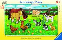 Puzzle 15 Zwierzęta domowe. Wydawca: Ravensburger. SmakLiter.pl Opakowanie Puzzle 15 Zwierzęta domowe