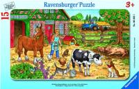 Puzzle 15 Życie na farmie. Wydawca: Ravensburger. SmakLiter.pl Opakowanie Puzzle 15 Życie na farmie