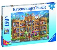 Puzzle 150 Widok na zamek rycerski XXL. Wydawca: Ravensburger. SmakLiter.pl Opakowanie Puzzle 150 Widok na zamek rycerski XXL