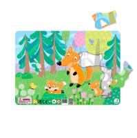 Puzzle 21 ramkowe Liski DOPR300184. Wydawca: DodoEditor. SmakLiter.pl Opakowanie Puzzle 21 ramkowe Liski DOPR300184