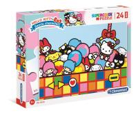 Puzzle 24 Maxi Super Kolor Hello Kitty. Wydawca: Clementoni. SmakLiter.pl Opakowanie Puzzle 24 Maxi Super Kolor Hello Kitty