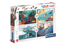 Puzzle 2x20+2x60 Super Kolor Seaworld. Wydawca: Clementoni. SmakLiter.pl Opakowanie Puzzle 2x20+2x60 Super Kolor Seaworld