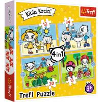 Opakowanie Puzzle 4w1 Dzień Kici Koci TREFL