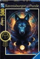 Opakowanie Puzzle 500 Świecące - Wilk i księżyce