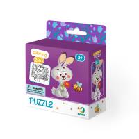 Puzzle + kolorowanka Zajączek DOP300121. Wydawca: DodoEditor. SmakLiter.pl Opakowanie Puzzle + kolorowanka Zajączek DOP300121