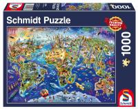 Puzzle PQ 1000 Odkrywanie świata G3. Wydawca: Schmidt. SmakLiter.pl Opakowanie Puzzle PQ 1000 Odkrywanie świata G3