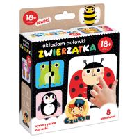 Puzzle Układam połówki Zwierzątka 18 +mies.. Autor: Opracowanie zbiorowe. SmakLiter.pl Okładka książki Puzzle Układam połówki Zwierzątka 18 +mies.